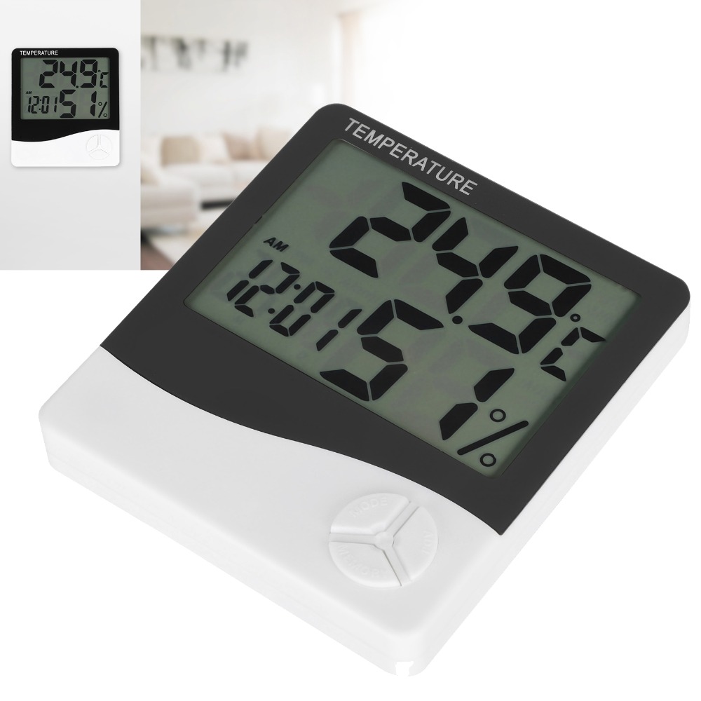 大型表示画面、屋内用温度計、壁掛け式、アラーム機能付き、温度 - Thermometer Digital のレビューと価格