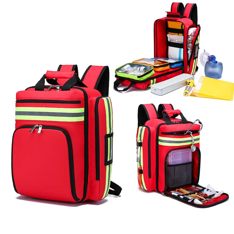 緊急救助用バックパック、大容量、整理された収納、応急処置キッ - First Aid Kit のレビューと価格