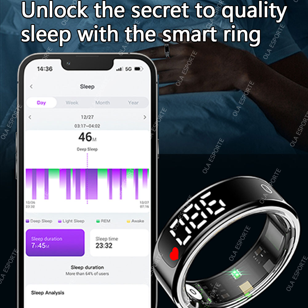 充電ケース付きスマートリング 心拍数、血中酸素、睡眠モニタリ - Blood Pressure Monitor のレビューと価格